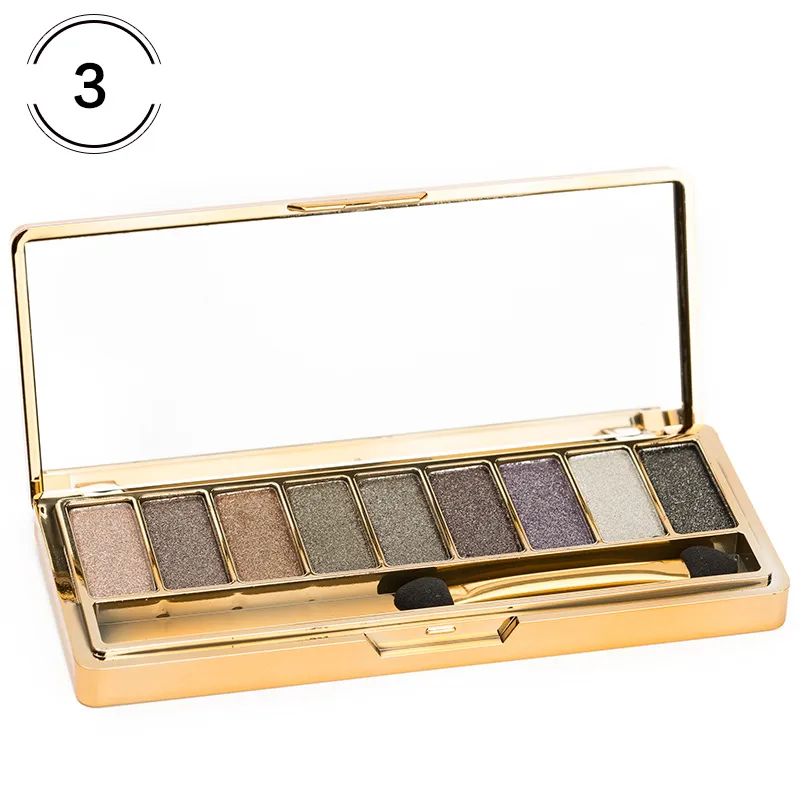 Lameila Dazzle Bright Eyeshadow Palette Mousse Earthy Nude Eye Shadow Palettes Black Smokey Eyes Makeup