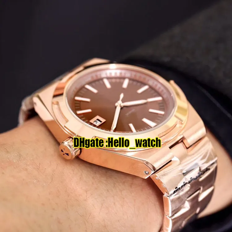 Ny utomlands 4500V 000R-B127 Vit Dial A2813 Automatisk herrklocka 41mm Rose Gold Steel Armband Högkvalitativa klockor 7 Färg Hell286s