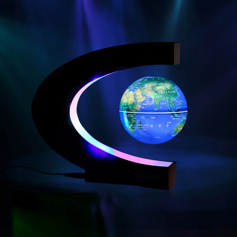 LED magnétique Lévitation magnétique électronique Floating Globe World Map Anti-Gravity LED Night Light Decoration Home Novelty Birthday Gift2550J