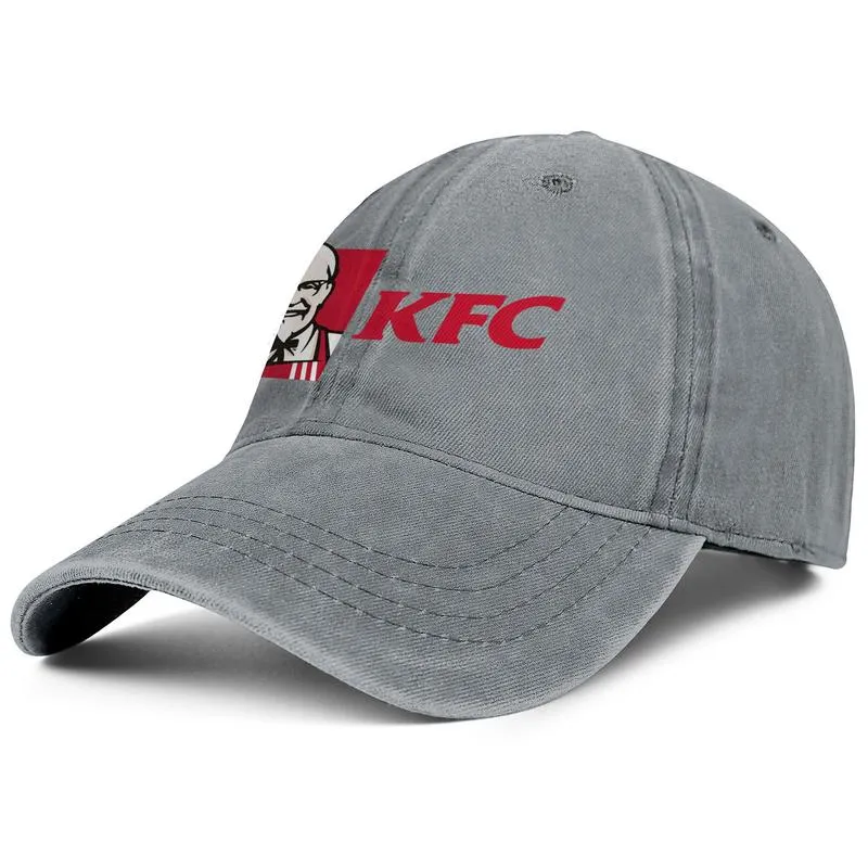Casquette de baseball en denim unisexe KFC golf équipée de chapeaux à la mode personnalisés kfc logo Kfc Logo Vector Gay Pride Rainbower Grey Distressed Pi221I