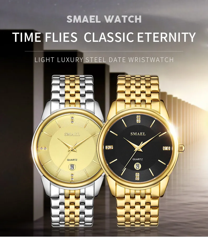 Luksusowe klasyczne zegarki dla pary Gen's a Lady's Waterproof Casual Randwatch elegancki 9026 1885 m kwarcowy cyfrowy CLOC339R