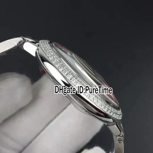 Nouveau V6F WE9009Z3 ETA A2824 Montre automatique pour homme Lunette en diamant Cadran texturé blanc Marqueurs romains noirs Bracelet en acier Édition 275y