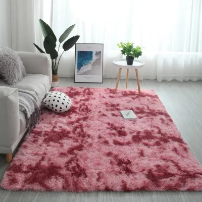 Gradiënt Effen Tapijt Dikkere Tapijten Antislipmat Badkamer Tapijt voor woonkamer Zachte Pluizige Kind Slaapkamer Matten Roze alfombra228h