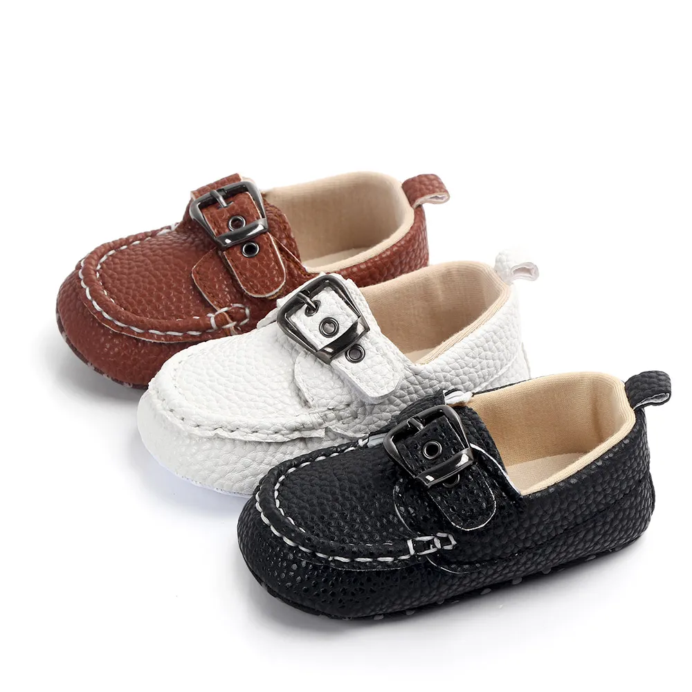 Toddler Infant Newborn First Walkers Baby Soft Sole Suede Shoes Boy Girl Shoes Moccasin-Gommino Hasp Casual Sneakers 0-18M