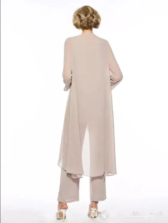Maura Robe Combinaison/Tailleur Pantalon en Mousseline de soie Paillettes Vert Sauge