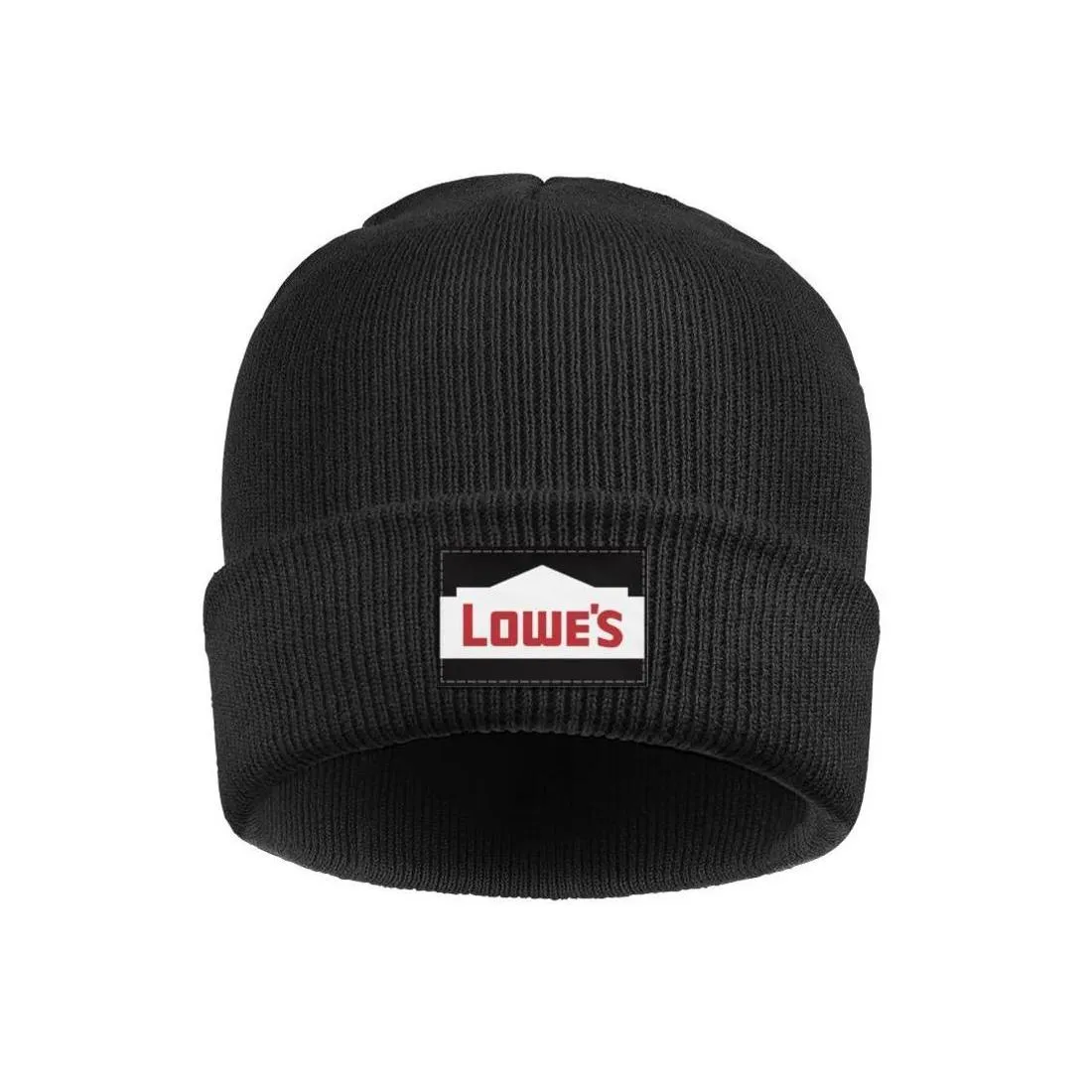 Модные черные черные линии логотип Logo Logo Winter Watch Watch Beanie Hat Hat Hats Hats на стороне Лоу на белом синем фоне красный 1063097