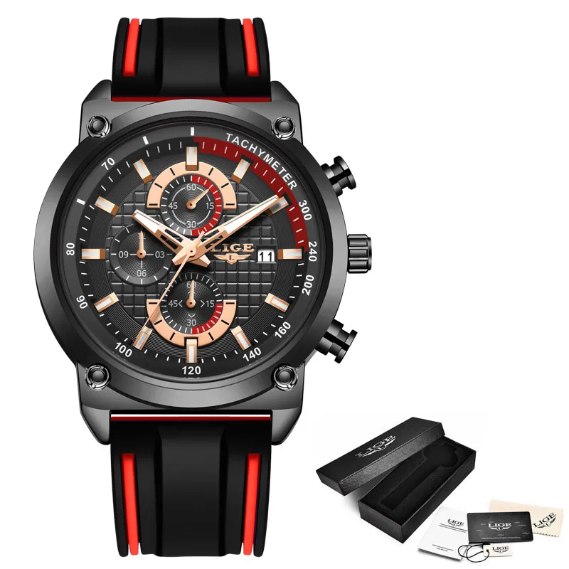 2019 New Mens Watches Top Brand Mens Sport Watch Chronograph Waterproof Quartz Wrist Watch Relogio Masculino Box220e