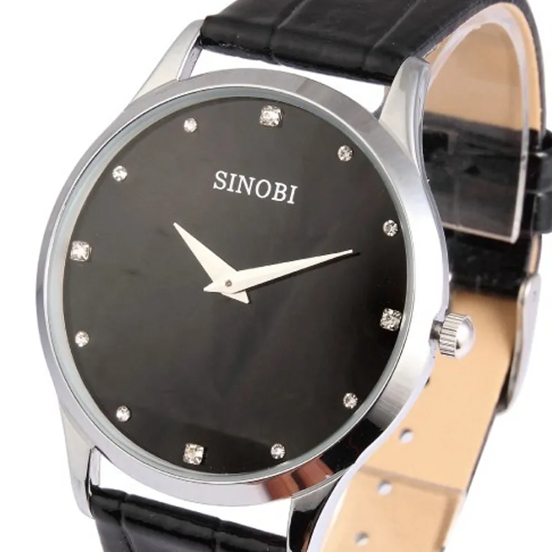 Sinobi clássico relógio feminino moda superior marca de luxo pulseira couro senhoras relógio geneva quartzo relógio pulso relogio feminino236n