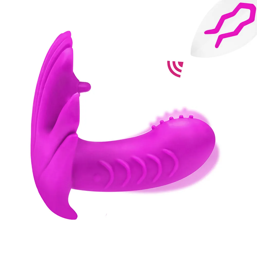 Draagbare vlinderdildo, vibrator, slipje, seksspeeltjes voor vrouwen, G-spot, clitorisstimulator, draadloze afstandsbediening, volwassenen, seksshop, MX5048849