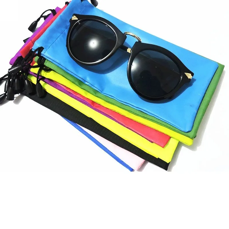 Förderung billig bunte wasserdichte staubdichte Tuch Sonnenbrille Tasche weiche Brillen Tasche Gläser Telefon Fall Aufbewahrungstasche308t