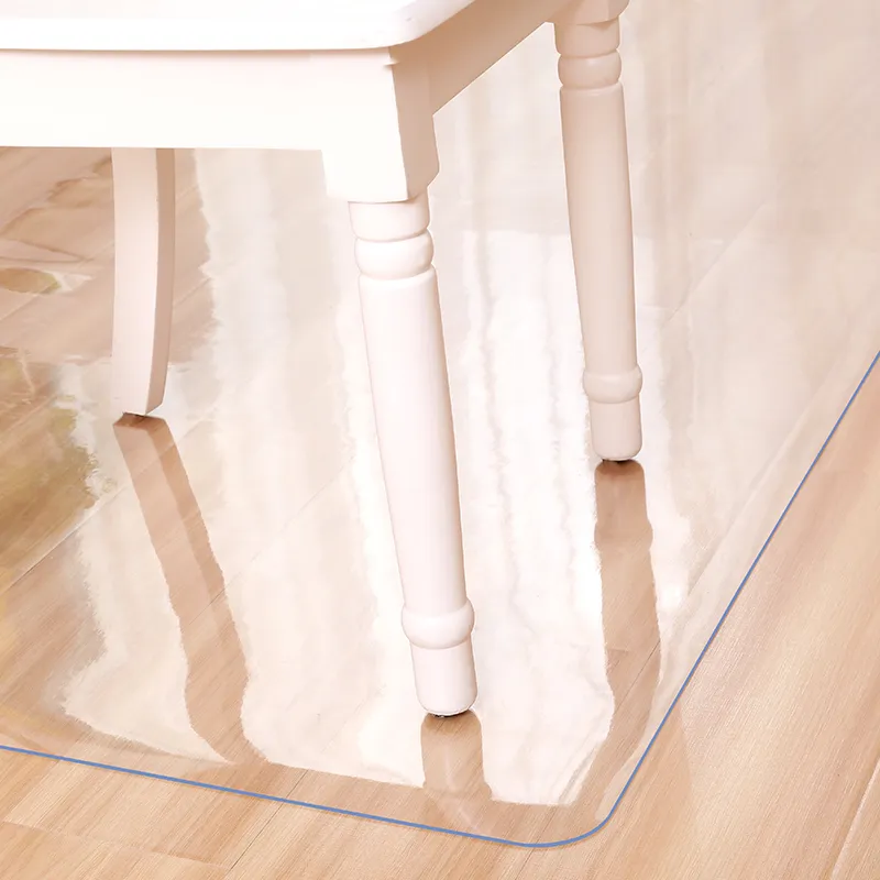 Neue transparente Holzbodenschutzunterlage Computerunterlage runder Schutz PVC-Bodenmatte rechteckiger Teppichstuhl1295N
