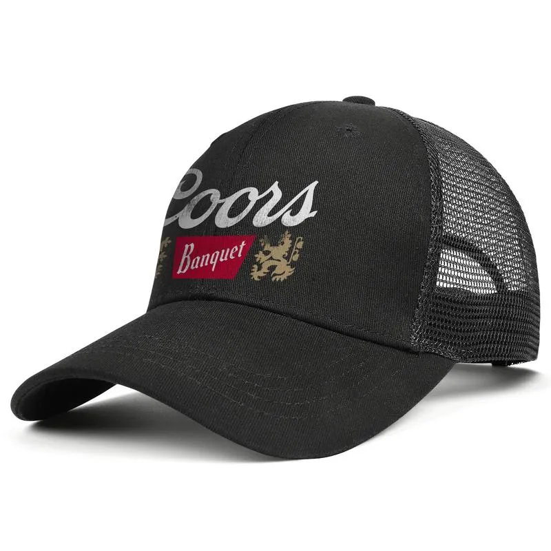 Coors Light Banquet Beer Mens i damskie regulowane ciężarówki meshcap golf pusty niestandardowe oryginalne baseballhats warzone w złotym 7704957