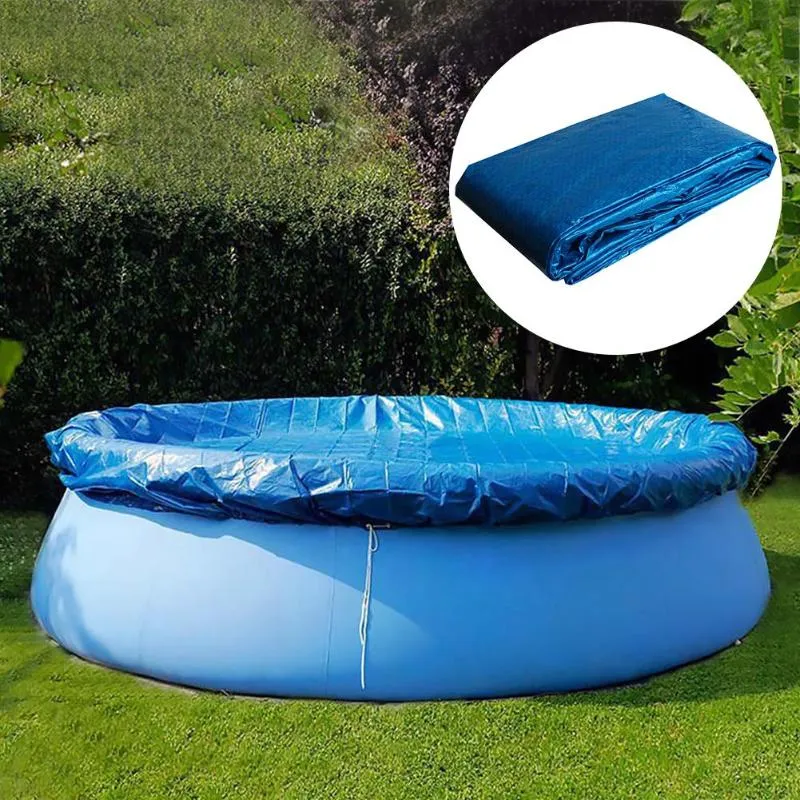 Couverture de piscine gonflable de grande taille, support en tissu, couche anti-poussière ronde PE pour jardin extérieur 229o
