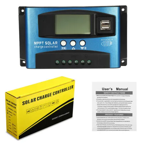 100A MPPT Solar Panel Regulator Charge Controller 12V 24V Auto Focus Tracking2668