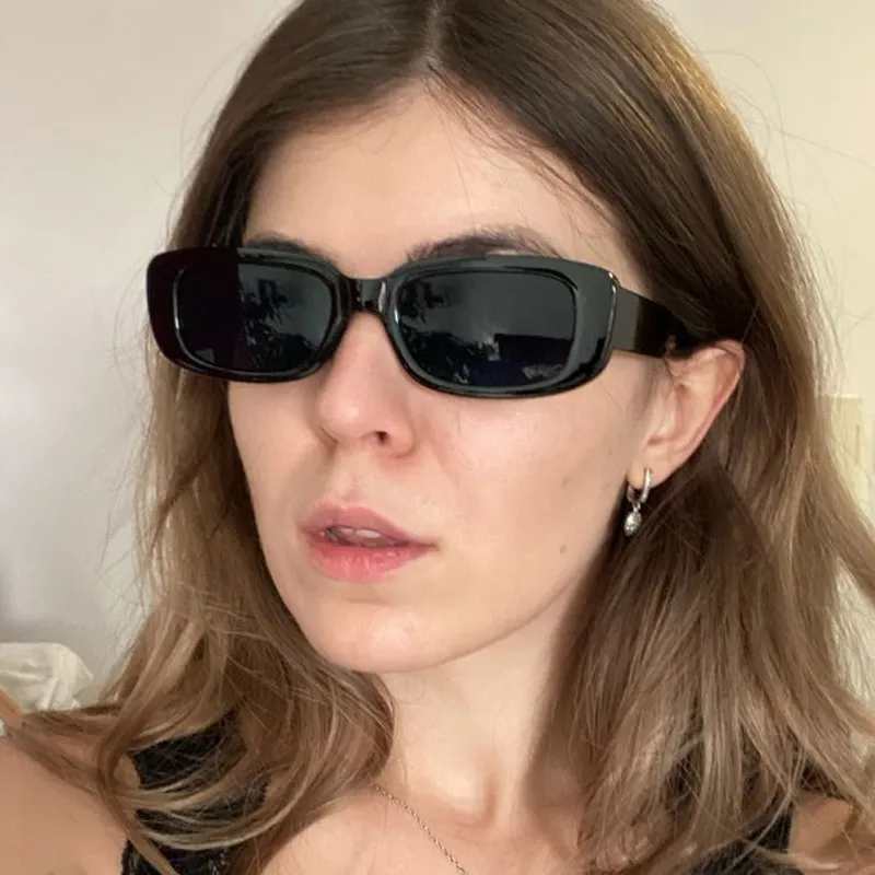 2020 petites lunettes de soleil rectangulaires femmes à la mode Vintage marque concepteur Hip Hop lunettes de soleil carrées étroites lunettes femme Goggles3073
