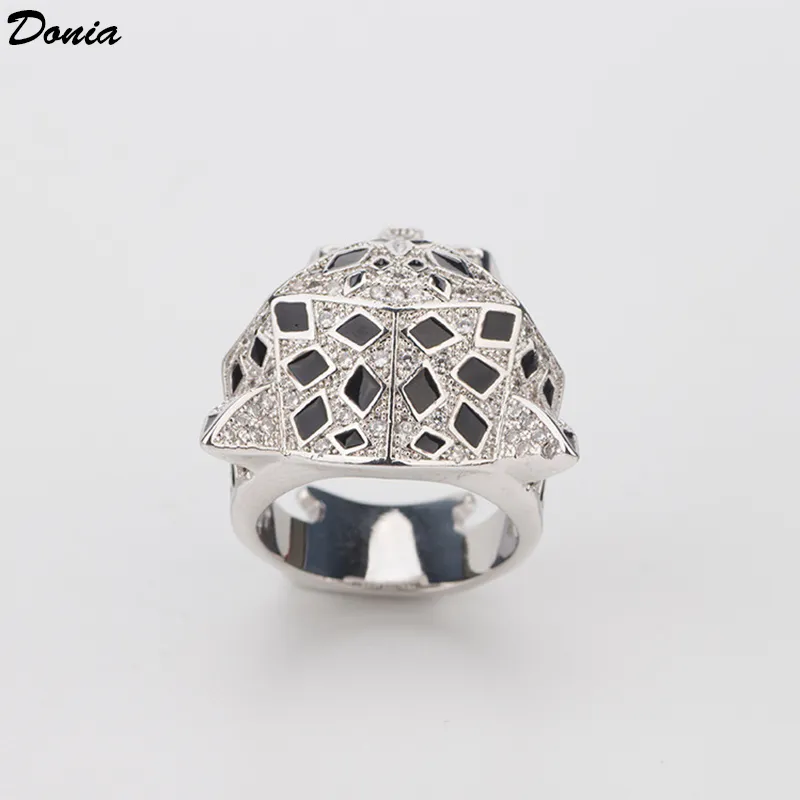 Donia Schmuck Luxus Ring Mode Tiger Kopf Kupfer eingelegten Zirkon europäischen und amerikanischen kreative weibliche handgemachte Designer Geschenk224Z