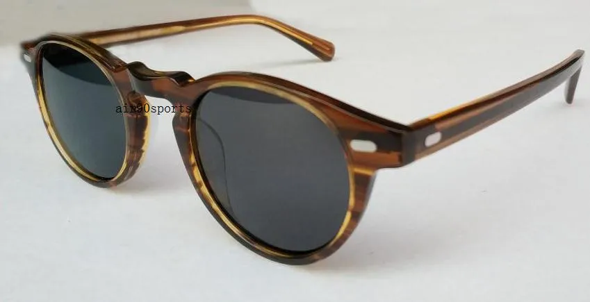 Luxo- Oliver Vintage Men and Women 5186 Sol óculos de sol dos óculos de sol Ov5186 Óculos de sol polarizados 45mm Retro Designer Brand Glasses 193p
