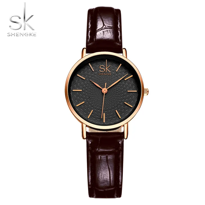 Shengke Luxury Women Watch Famous Golden Dial Fashion Design Bracelet Watches Ladies Women Wristwatches Relogio Femininos SK New236Y