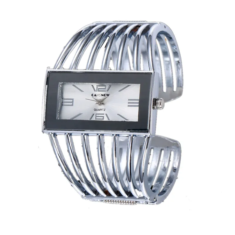 Big Face Goud Zilver Bangle Horloge Dames Elegant Merk Analoog Quartz Horloge Dames Horloges Reloje Mujer Montre Armband Femme 2018241Z