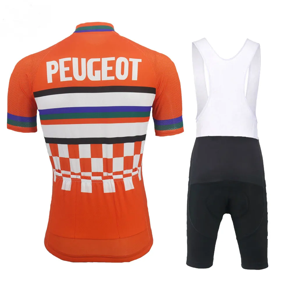 2022 PEUGEOT Retro Cycling Jersey Summer Short Sleeve Bike Wear Road Bike MTB Clothing328C
