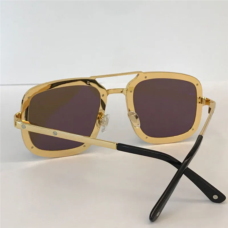 vintage zonnebril 0194 metalen vierkant frame eenvoudige zomer verkoopstijl uv400 outdoor beschermingsbril voor heren225b