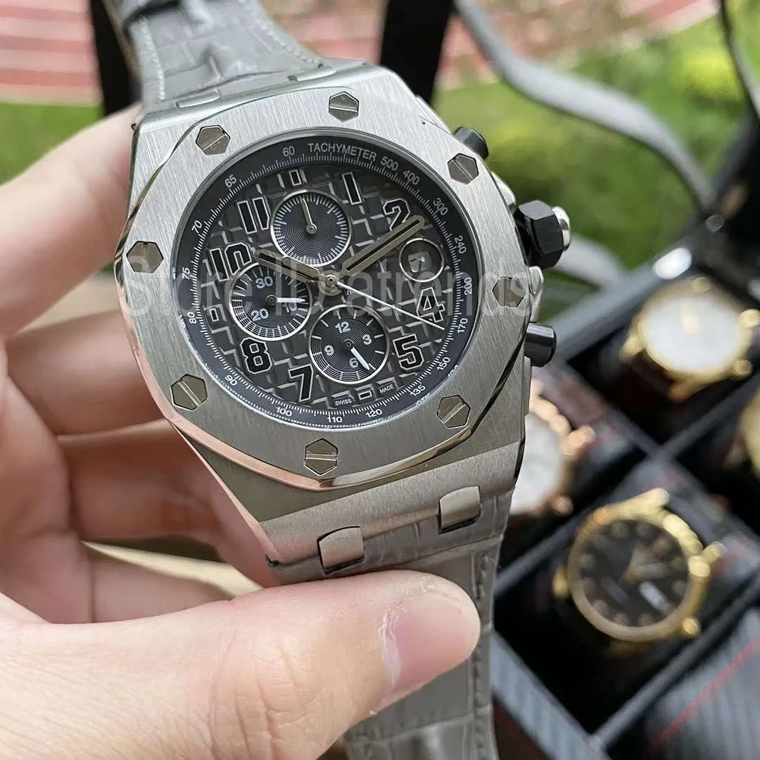 أعلى الأنيقة التلقائية الميكانيكية متعرجة الساعات الرجال الكلاسيكية الذهب الذهب الفضة wristwatch gentleman حزام الجلود غير الرسمية الساعة 614D2105