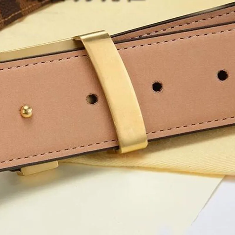 Fashion Mens Belts Casual Designer Belt Cool Leather Business Ceinture Womens Big Gold Silver Black Buckle Gift157t