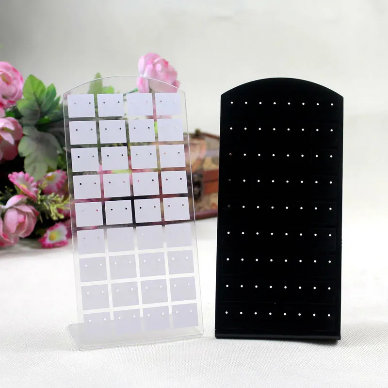 Fashion Plastic 48 72 Holes Earring Holder Jewelry Display Ear Stud Rack Earrings Organizer Holder Jewelry Stand231v