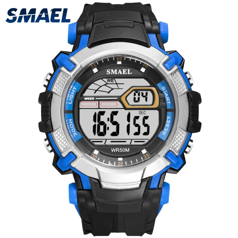 Luksusowe męskie zegarki Smael Digital Clock Alarm Waterproof LED Sport Mężczyzna Zegar zegarowe 1620 Top marka luksusowe zegarki Men37h