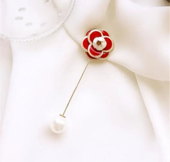 Mode- nouvelle mode fleur broche broche châle boucle perle broche type coréen mot broche accessoires bijoux broche247O