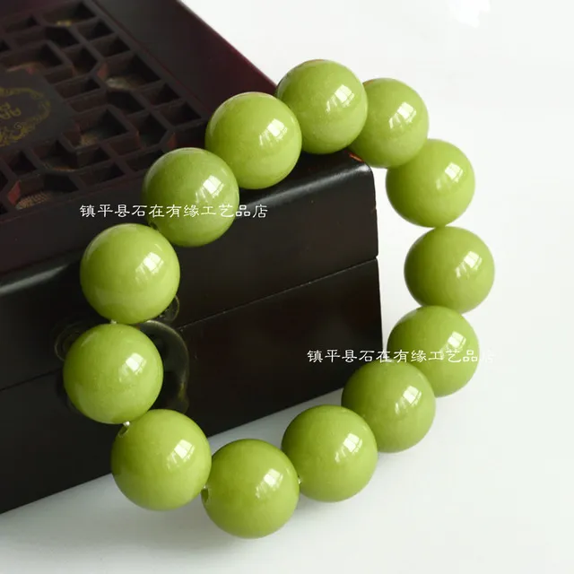 Brins de perles Bracelet de perle de perle de nuit de fluorite verte bracelet lumineux en pierre de lune de lune jade naturel pour les femmes Men6574850