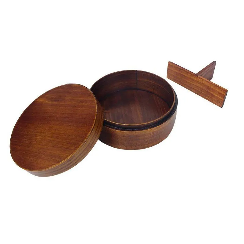 ABZC-Scatole Bento giapponesi Scatola da pranzo in legno Contenitore portatile sushi Contenitore in legno224H