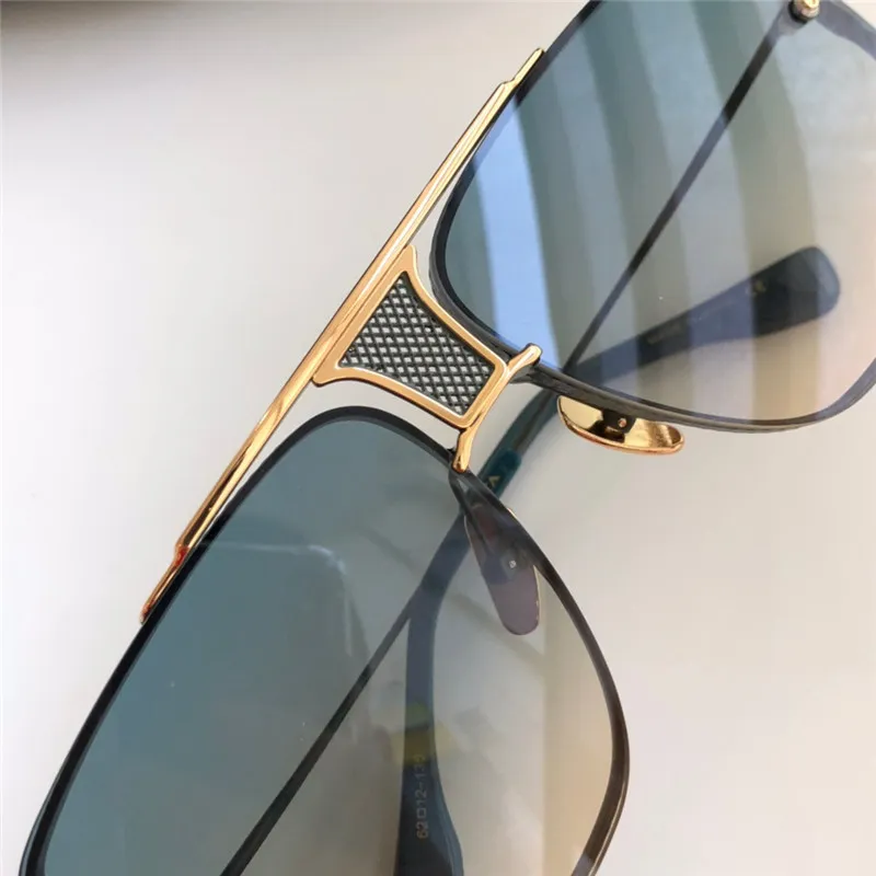 Nya populära toppsolglasögon DEAGB -män Design Metal Vintage Glasses Fashion Style Square Frameless UV 400 Lens med Original Case273T
