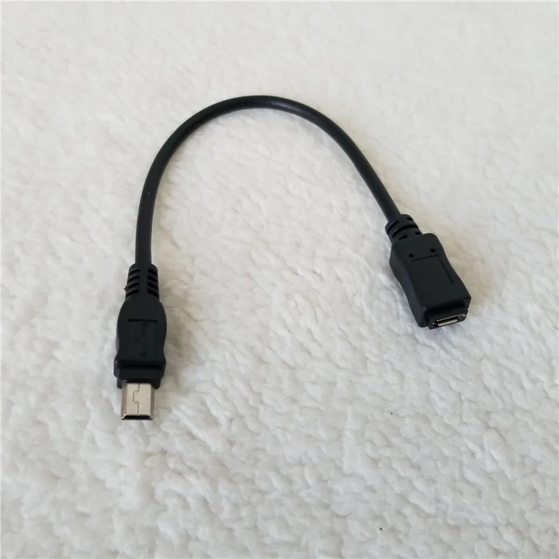 USB 2.0 Mini USB 5pin Adaptör Erkek - Kadın Veri Uzatma Kablosu Siyah Android Telefon GPS PC için 15 cm
