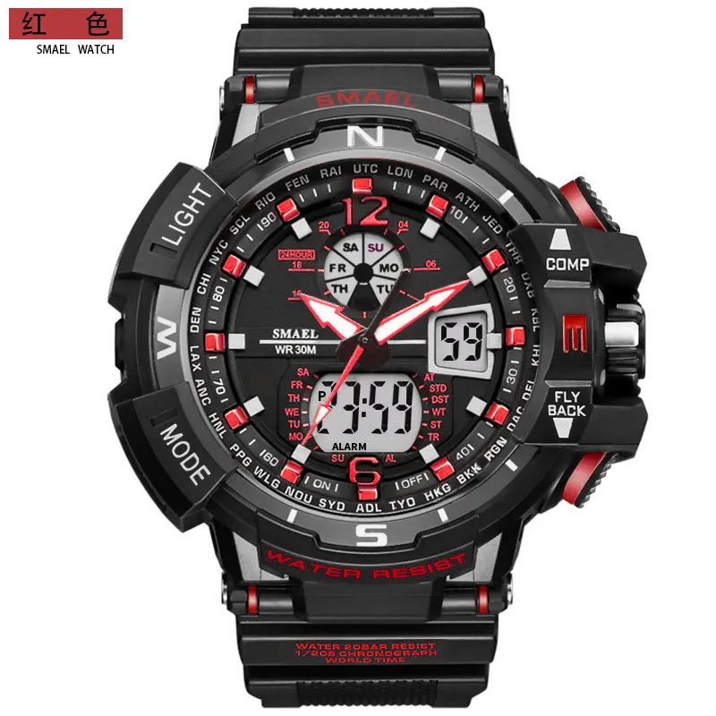 Brw Mens Watches Brand Outdoor Sports Watches Casual Leather Men Watches Digital Watch Clock Men Relogio Masculino Drop SH227H