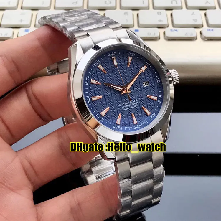 NOWA 41 mm Aqua Terra 150m 231 10 42 21 03 004 Blue Fal Dial Szwajcarski kwarc męski Bransoletka ze stali nierdzewnej Wysoka jakość 263L