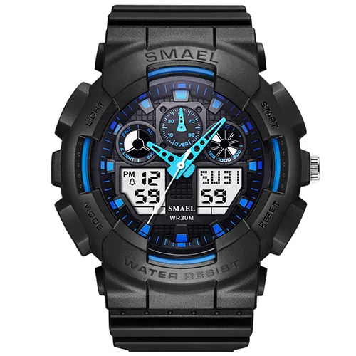 SMAEL Merk Horloge Mannen Sport LED Digitale Mannelijke ClockWristwath herenhorloge topmerk luxe Relogios Masculino Montre Homme WS1027324y