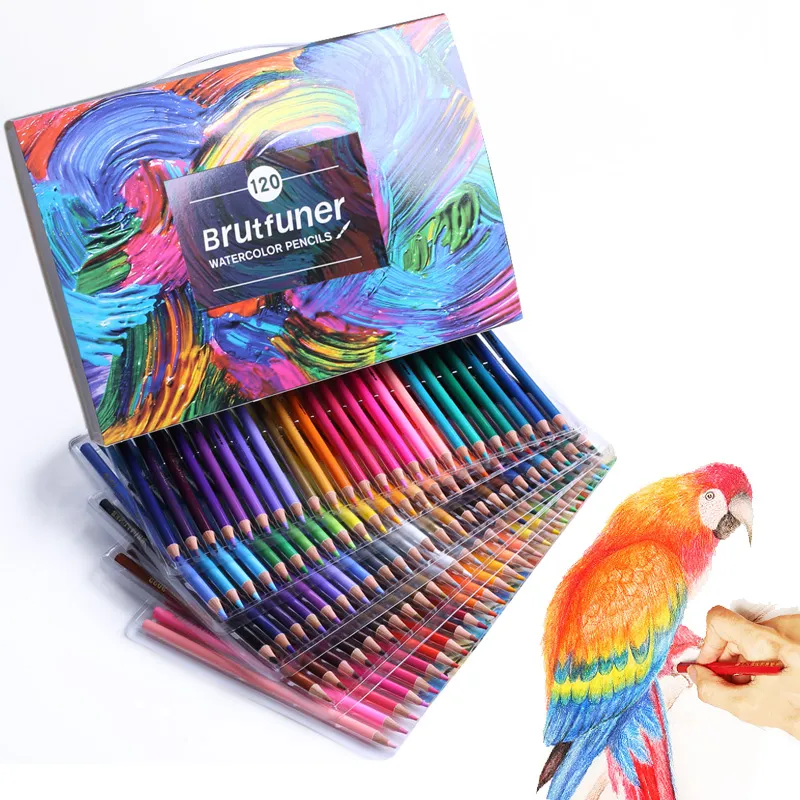 48/72/1200 cores solubilidade aquático artista colorido lápis para desenho esboço colorir livros de arte escola suplir