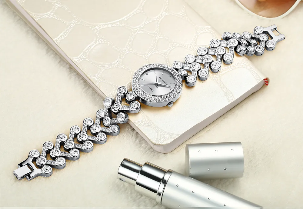 Montres de luxe pour femmes CRRJU ciel étoilé femme horloge montre-bracelet à Quartz mode dames montre-bracelet reloj mujer relogio feminino nice2557