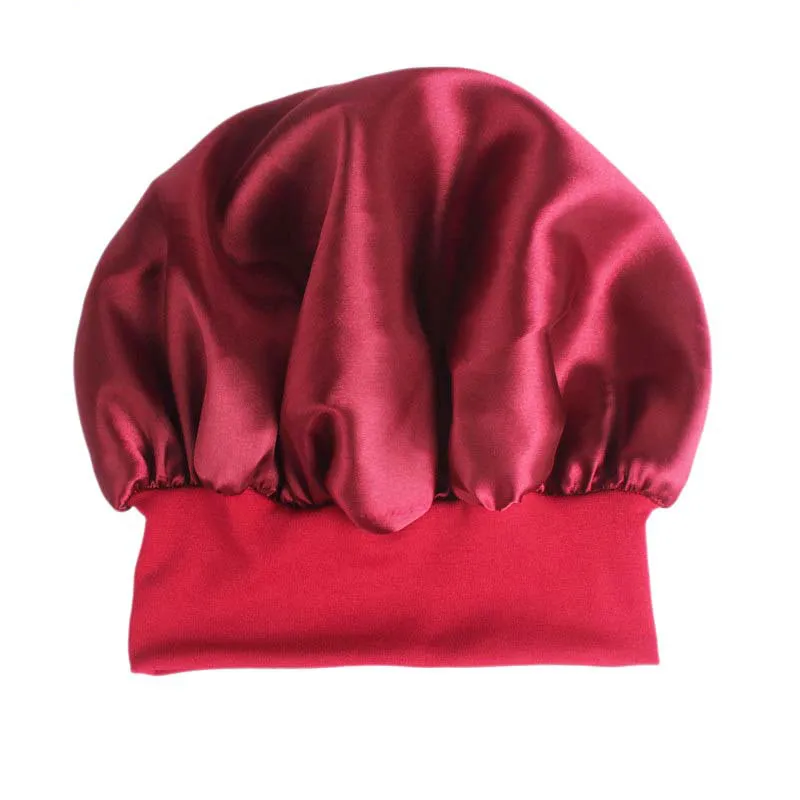 Beanie Skull Caps Women Solid Sleeping Hat Nightcap Shower Unisex Bath Soft Chemo Elastic Bonnet Satin Wide Band Hair Care R332q