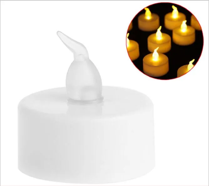 SXI 24 Pezzi Bianco Caldo Batteria LED Tea Lights Senza Fiamma Tremolante Tealight Dia 1 4 Candela Finta Elettrica Matrimonio Votivo 249M