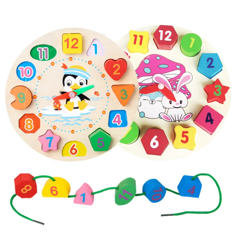 Baby Educational Cegle Blocks Drewniane Montessori Early Learning Zabawki Urodziny Boże Narodzenie Nowy Rok prezent dla dzieci