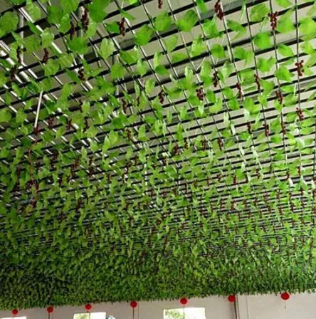 2mの長さのシミュレーション植物緑のアイビーリーフ偽のブドウのぶどうの人工花の弦の葉の葉の家の結婚式の庭の装飾gb284k
