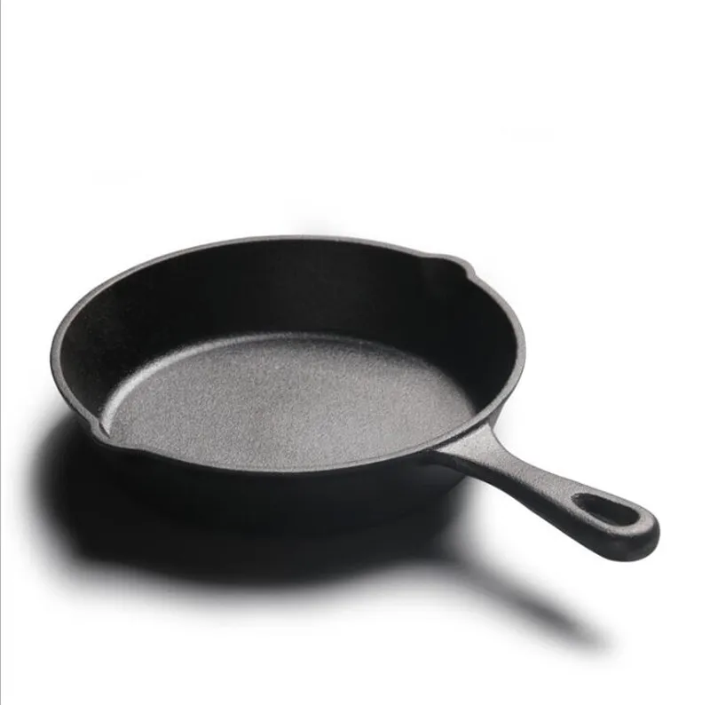 Ghisa antiaderente 14-26 cm Padella Padella Fornello a induzione a gas Pentola in ferro Uovo Pancake Pentola Cucina Utensili da cucina Pentole256f
