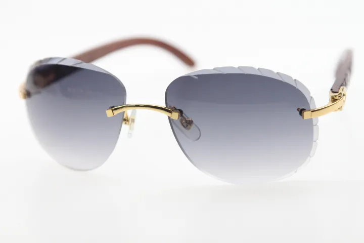 Оригинальные солнцезащитные очки из резного дерева без оправы 8200764 Очки унисекс для вождения на открытом воздухе Высококачественные солнцезащитные очки из металла Optical3045
