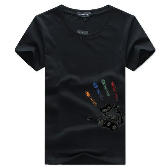 Heren T-shirts 2019 Herenmode T-shirt Zomer Korte mouw Ronde hals T-shirt Plus Size Gedrukt Casual Katoenen T-shirt met 6 kleuren Maat S-5xl Ilny Kgcp Kgcp