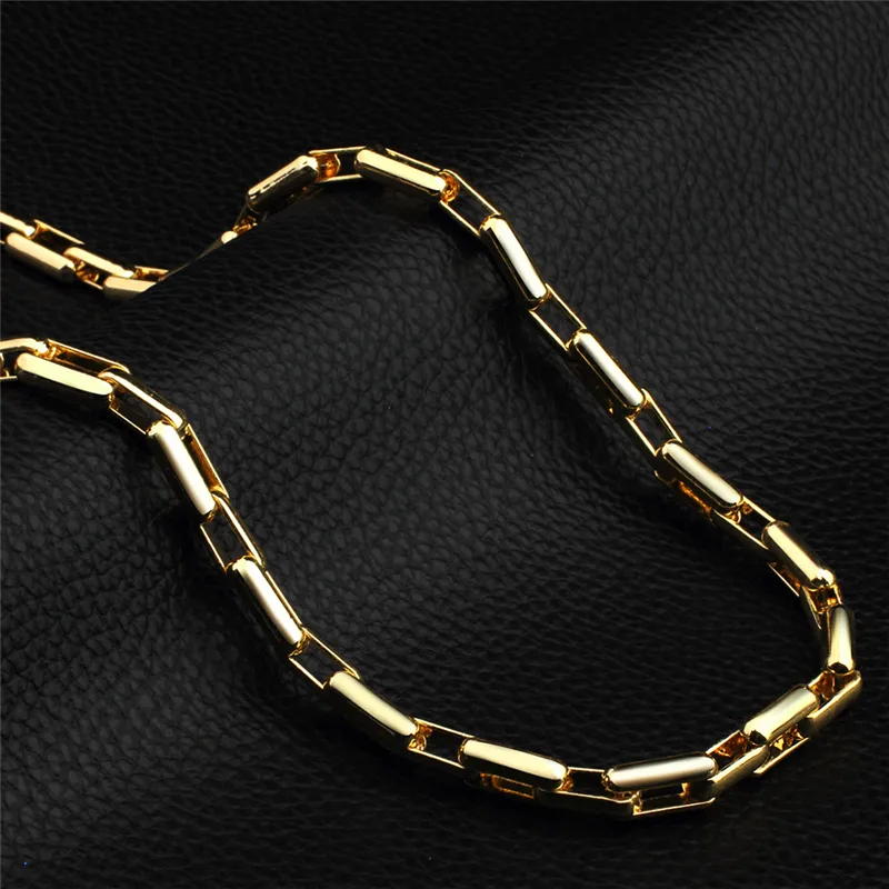 9mm Thick Link Rope Chains 18K Gold Plated Men Hip Hop Necklaces 20 Inches Fashion Luxury Choker Jewelry Gifts for Women Perfect A194x