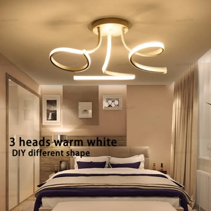 تصميم جديد لوتس لوتس LED مصابيح السقف للمعيشة غرفة نوم غرفة نوم لامب بلافوند أفز سقف داخلي مصباح LLFA297Y
