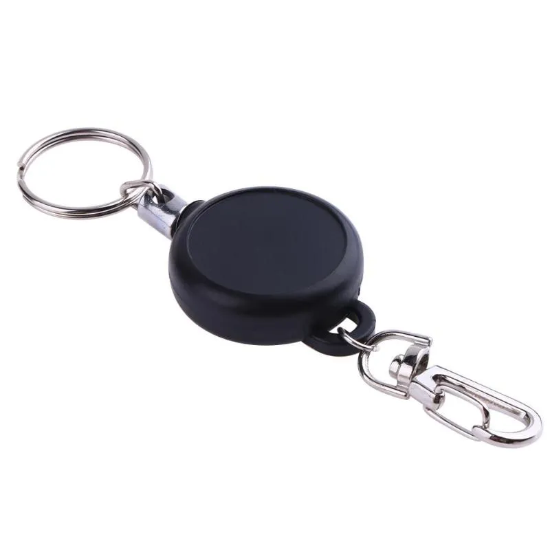 Multifunktionell infällbar nyckelring Zinklegering ABS Namn Tagkort Holder Key Ring Chain Pull KLIP KEYRING Utomhus Survival Sport271N