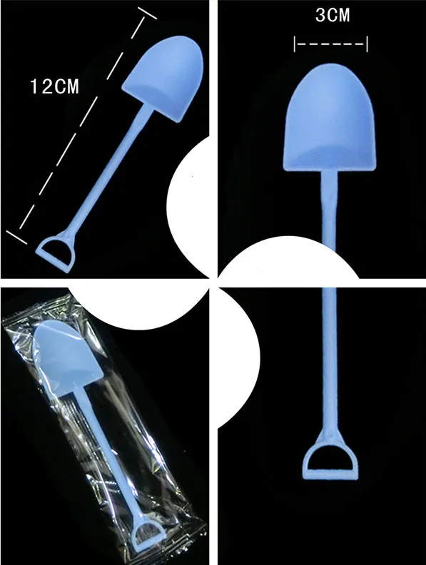 ملعقة ملعقة من الكعكة البلاستيكية التي يمكن التخلص منها ملعقة كيس محفوفة بالمغرفة الصغيرة بوعاء بوعاء بوعاء ملاعق معجنات المعجنات WX9-1150339F